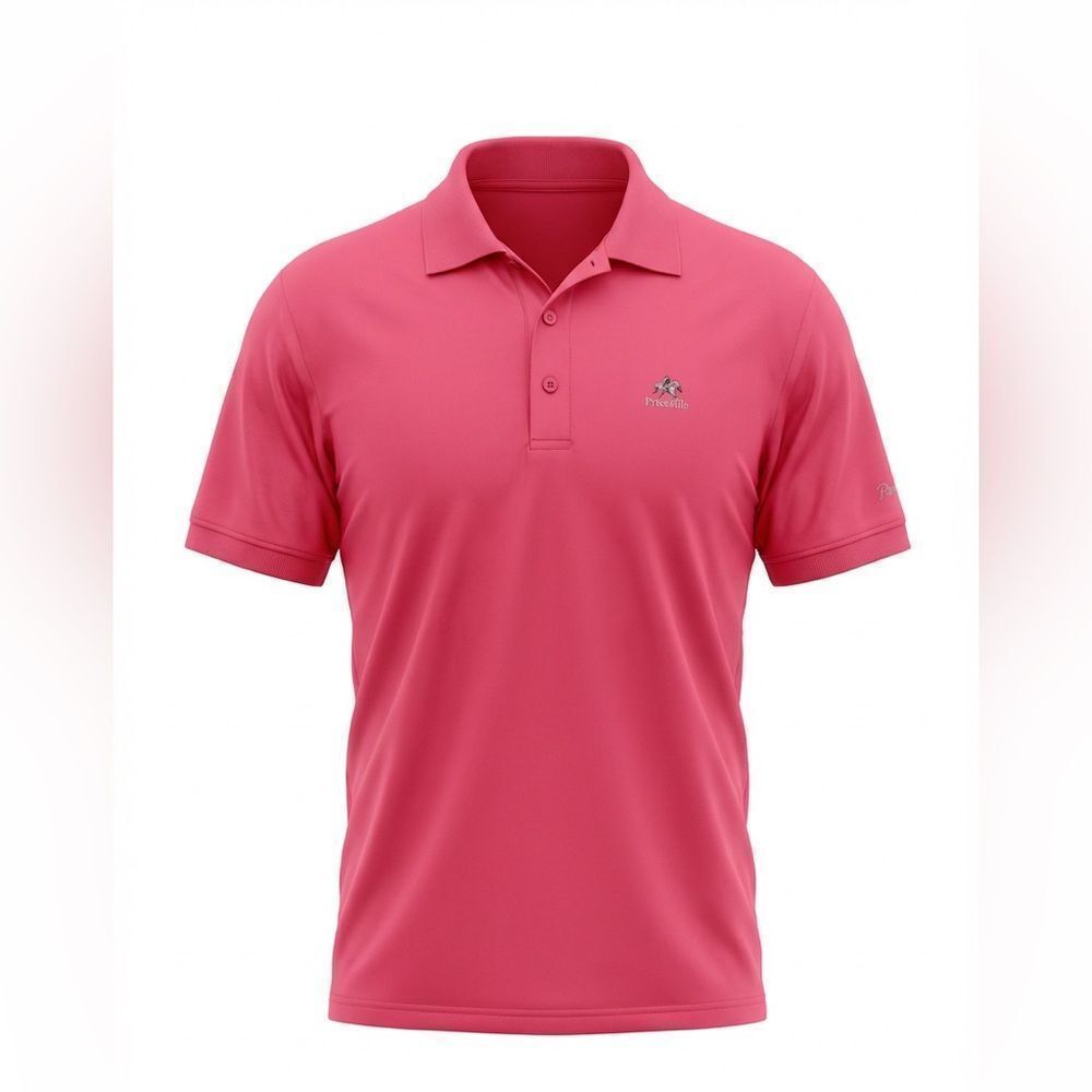 PETER MILLAR MENS POLO SHIRT SIZE L RED/DARK PINK